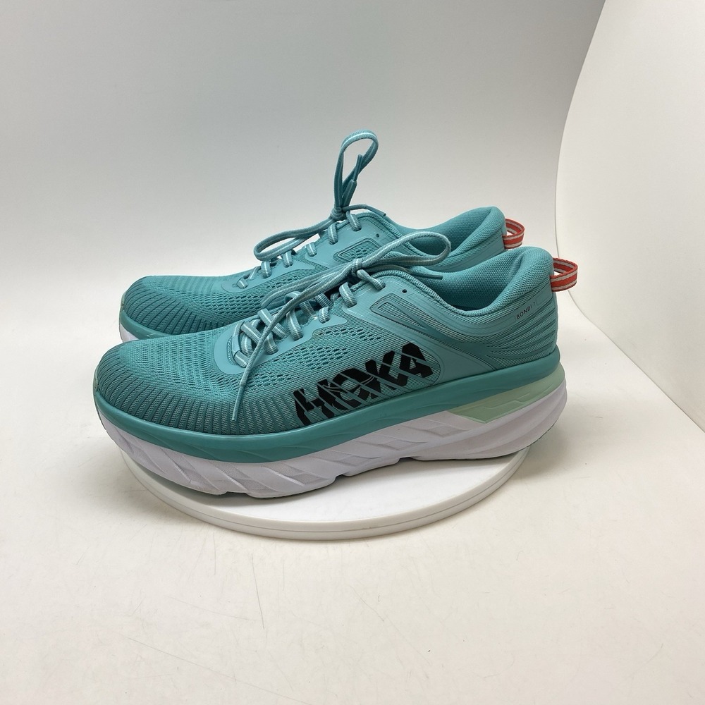 Hoka One One Sneakers Womens 10.5 Bondi 7 1110519 AEBL Blue Running Gym Shoes - Picture 3 of 10